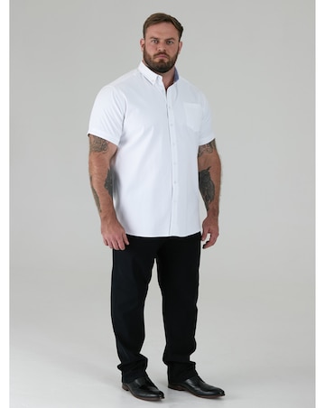 D555 James-WHITE Basic Oxford Short Sleeve Shirt