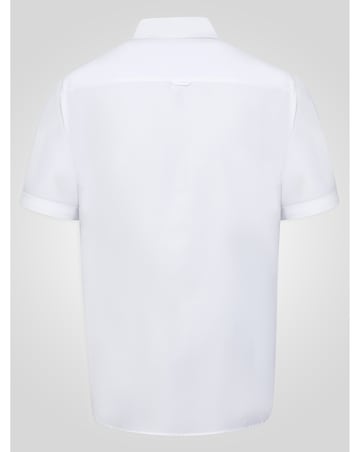 D555 James-WHITE Basic Oxford Short Sleeve Shirt
