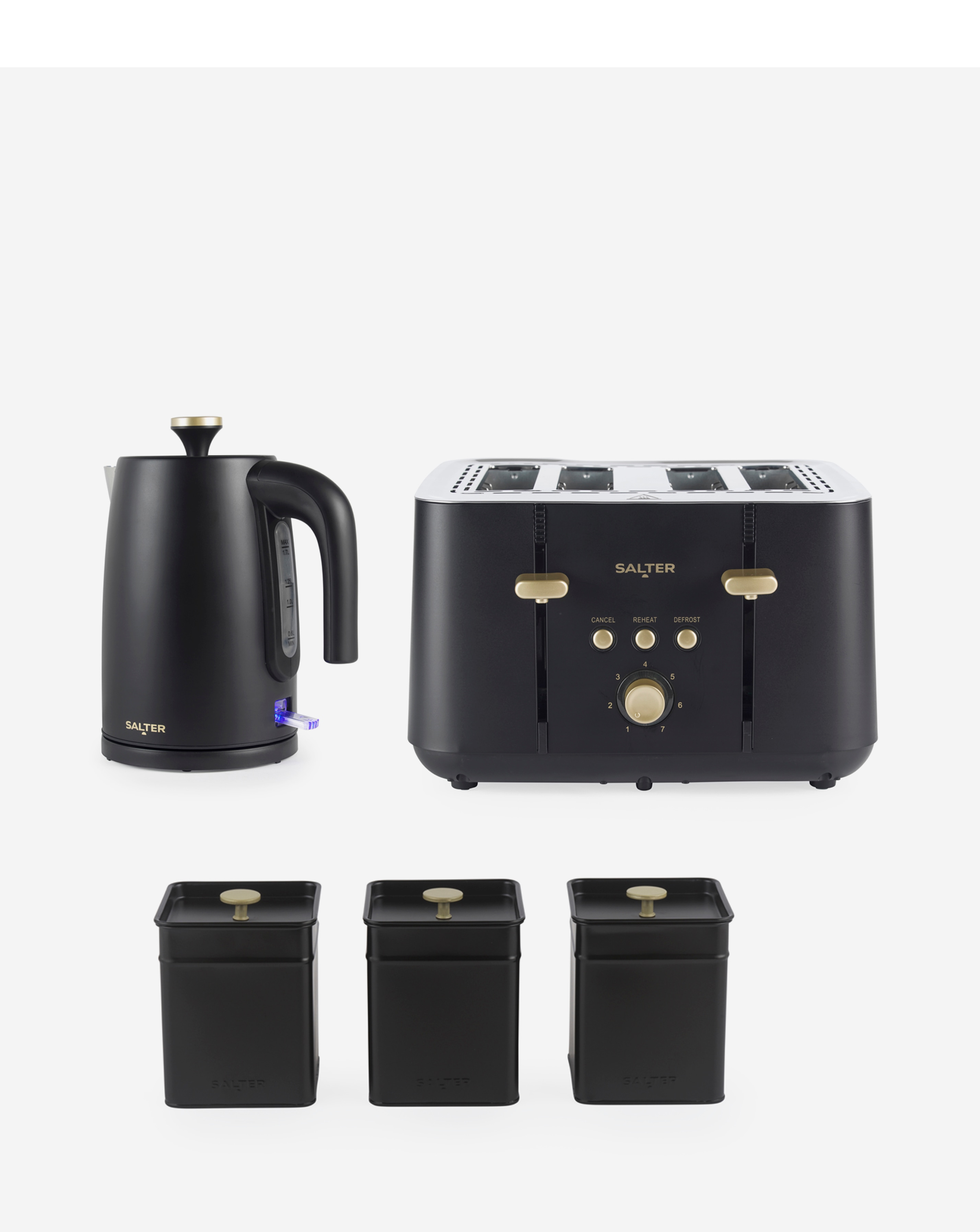 New In - Salter Kettle, Toaster & Canister Bundle