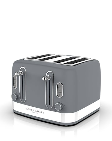Laura Ashley 1.7L Jug Kettle + 4 Slice Toaster - Dark Slate