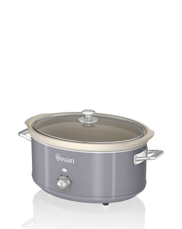 Swan 6.5L Slow Cooker - Retro Grey