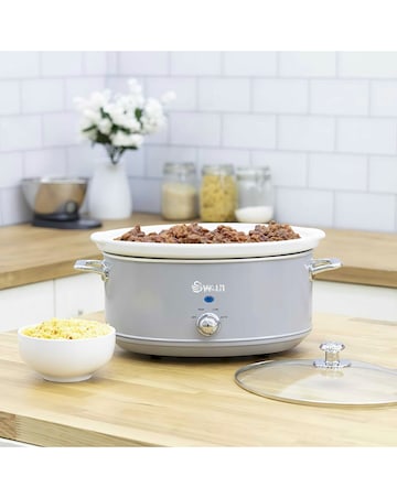 Swan 6.5L Slow Cooker - Retro Grey