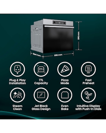 Hisense Hi2 Built In Electric Plug & Play Oven - Stainless Steel