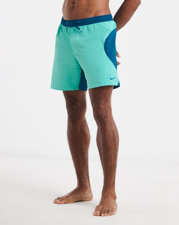 Nike 7 Full Lined Zip Colourblock Swim Shorts