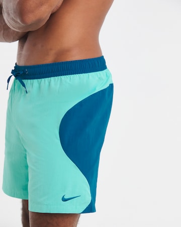Nike 7 Full Lined Zip Colourblock Swim Shorts