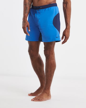 Nike 7 Full Lined Zip Colourblock Swim Shorts