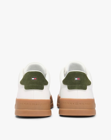 Tommy Hilfiger Leather Court - Ecru/Green