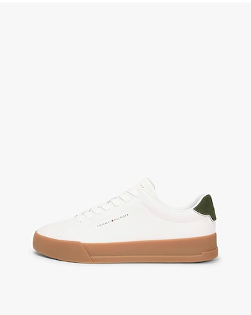 Tommy Hilfiger Leather Court - Ecru/Green