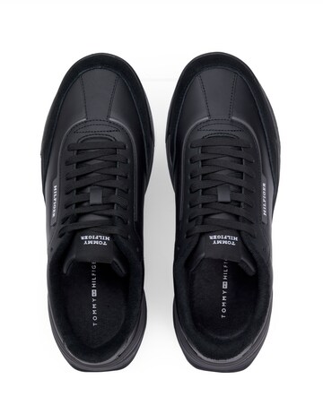 Tommy Hilfiger Leather Mix Retro Runner - Black