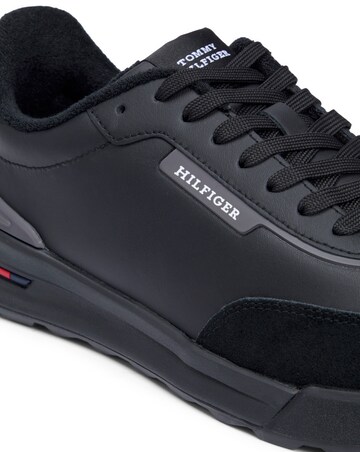 Tommy Hilfiger Leather Mix Retro Runner - Black