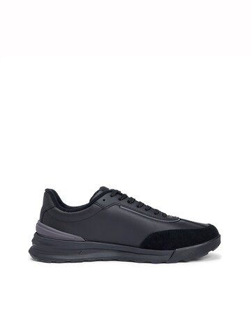 Tommy Hilfiger Leather Mix Retro Runner - Black