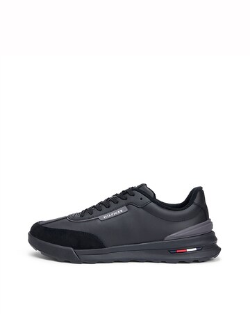 Tommy Hilfiger Leather Mix Retro Runner - Black