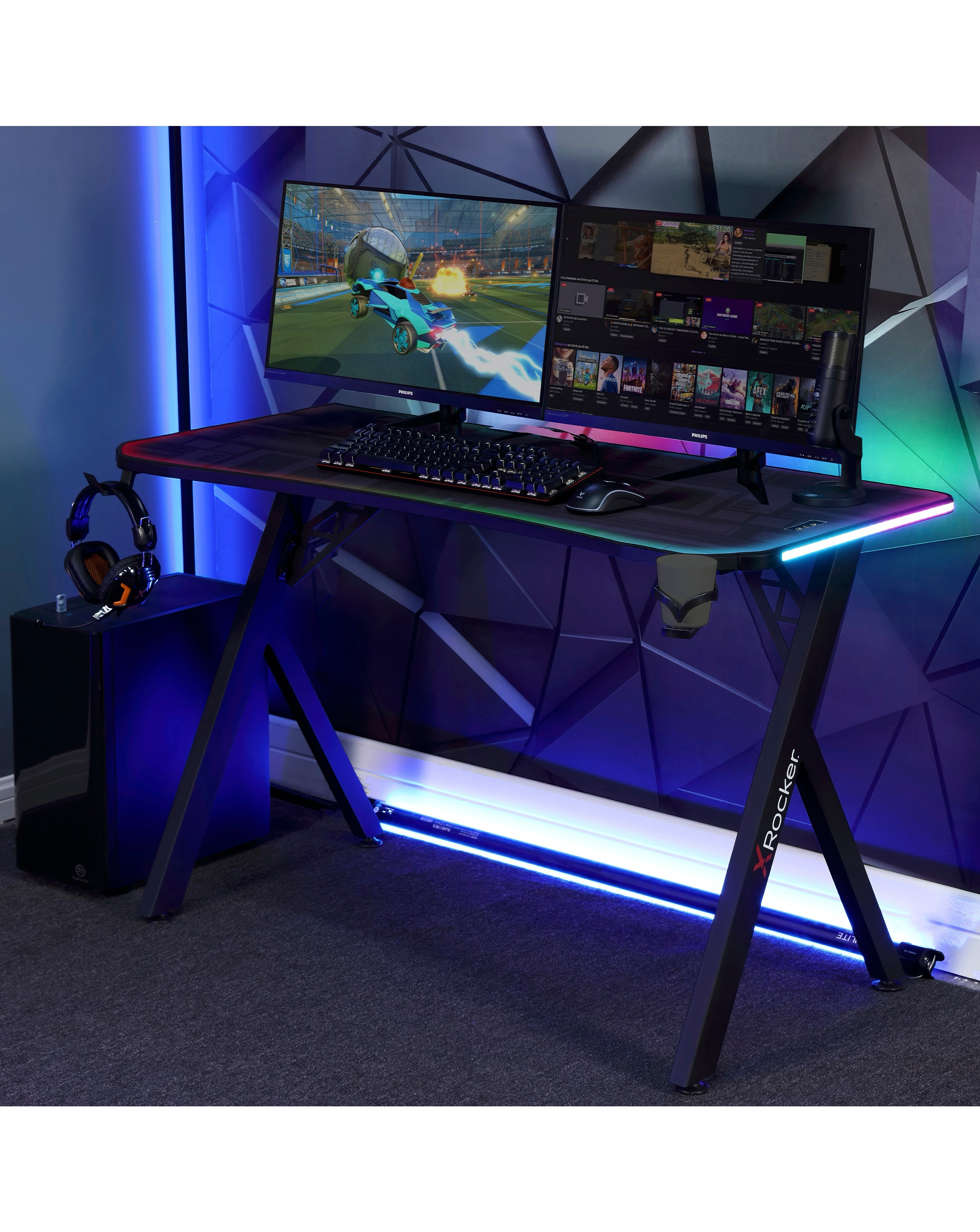 X Rocker Lumio XL Gaming Desk