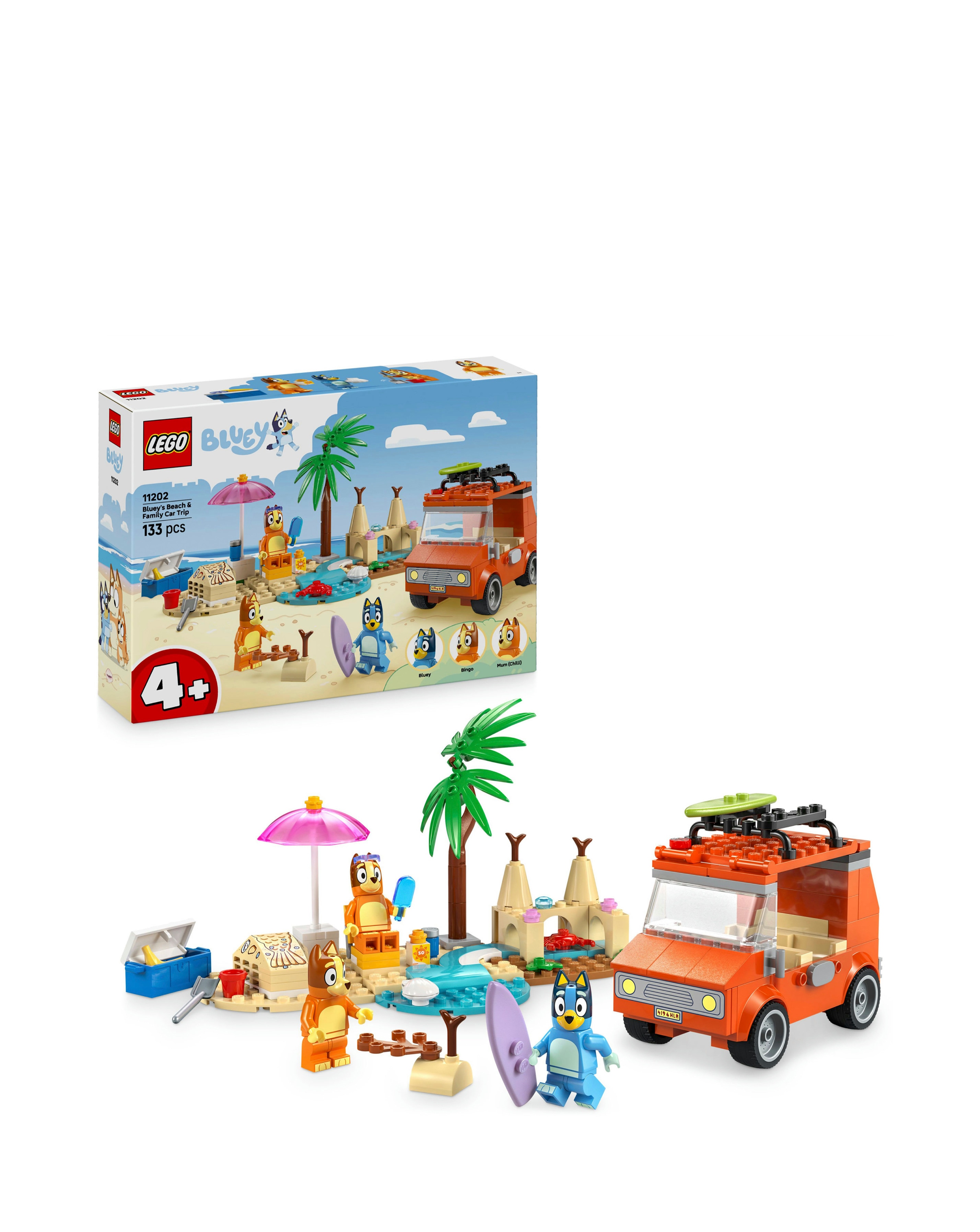 LEGO Bluey: Bluey's Beach & Family Car T