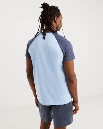 Raglan Marl T-Shirt And Short PJ Set