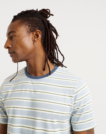 Marl Stripe T-Shirt And Short PJ Set