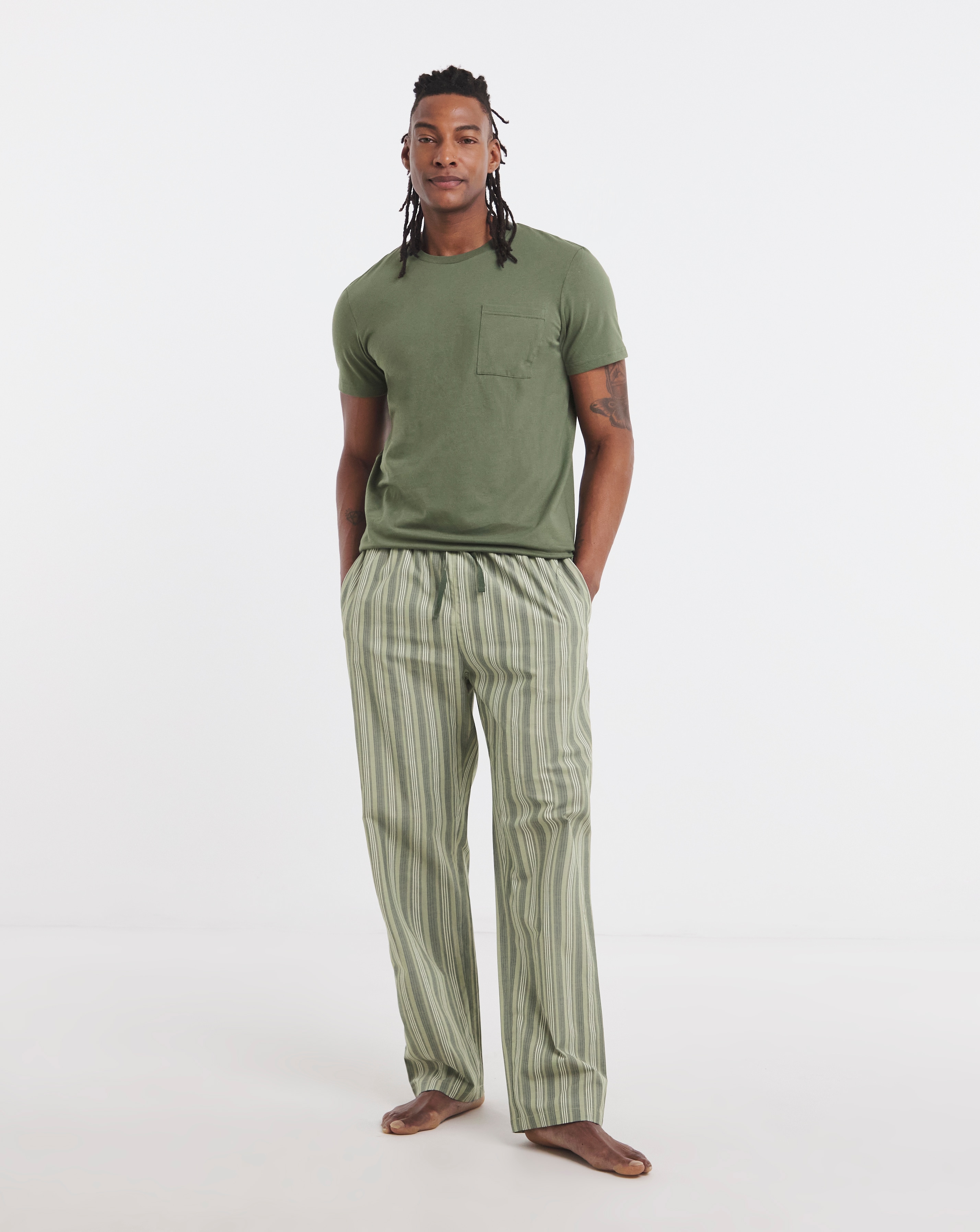 New In - Pocket T-Shirt/Stripe Bottom Pyjama Set