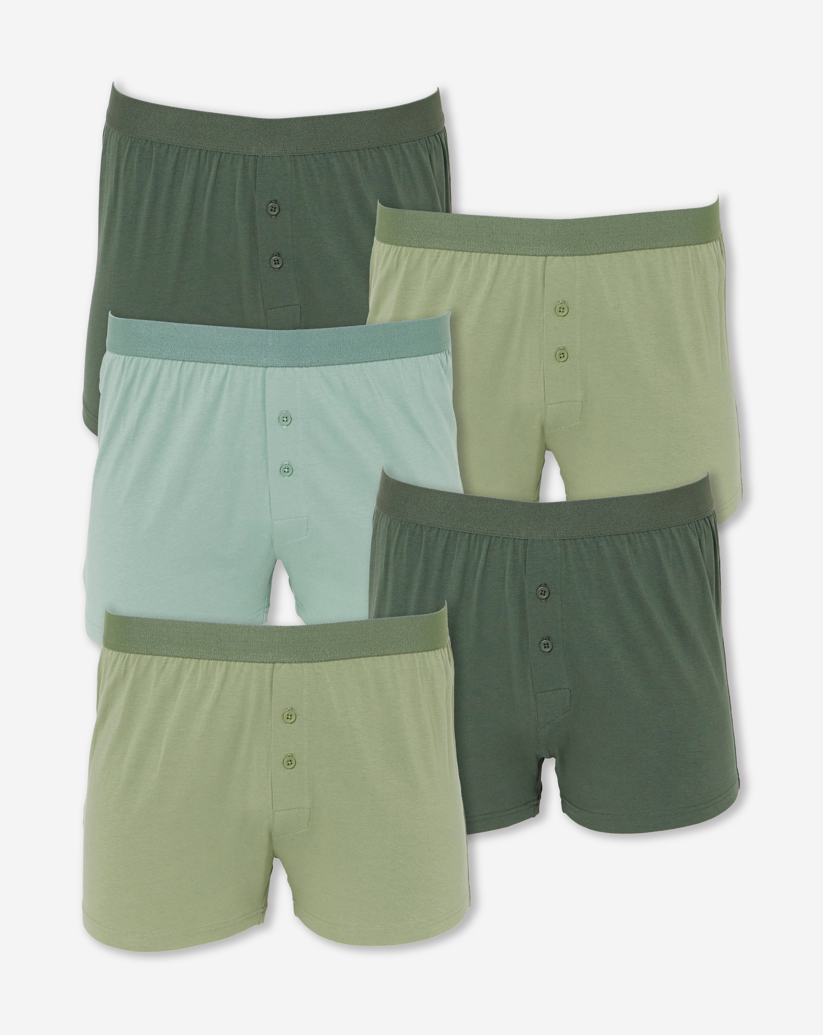 New In - 5 Pack Solid Colour Loose Boxers