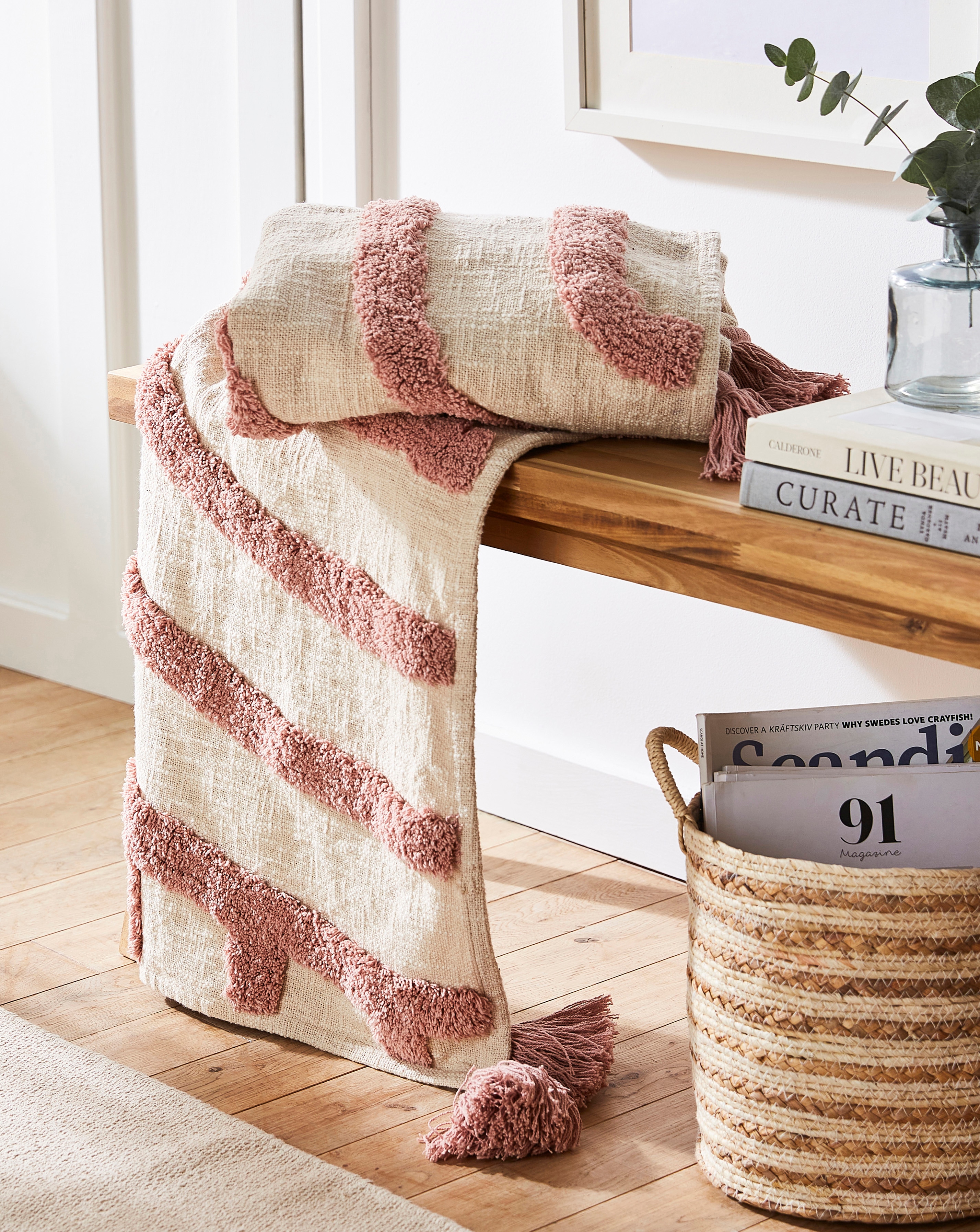 Modern Earth Tufted Circles Throw