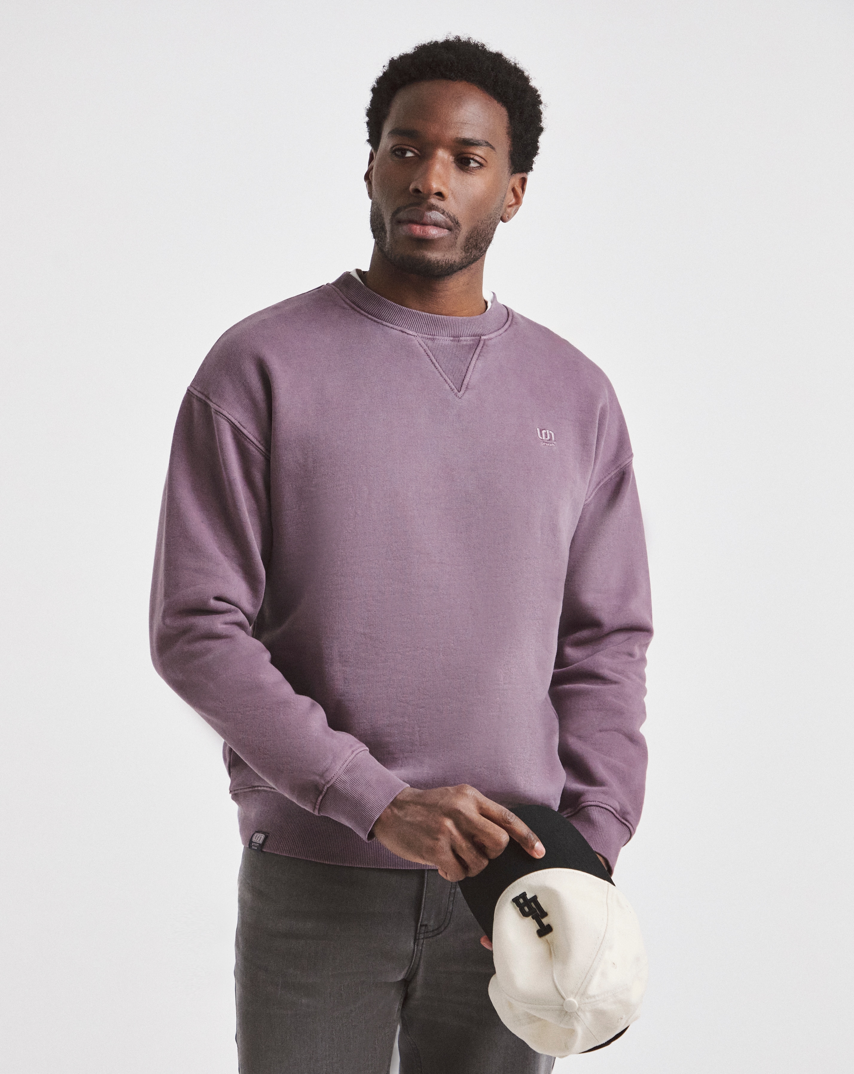 New In - Union Crew Neck Sweatshirt - Plum