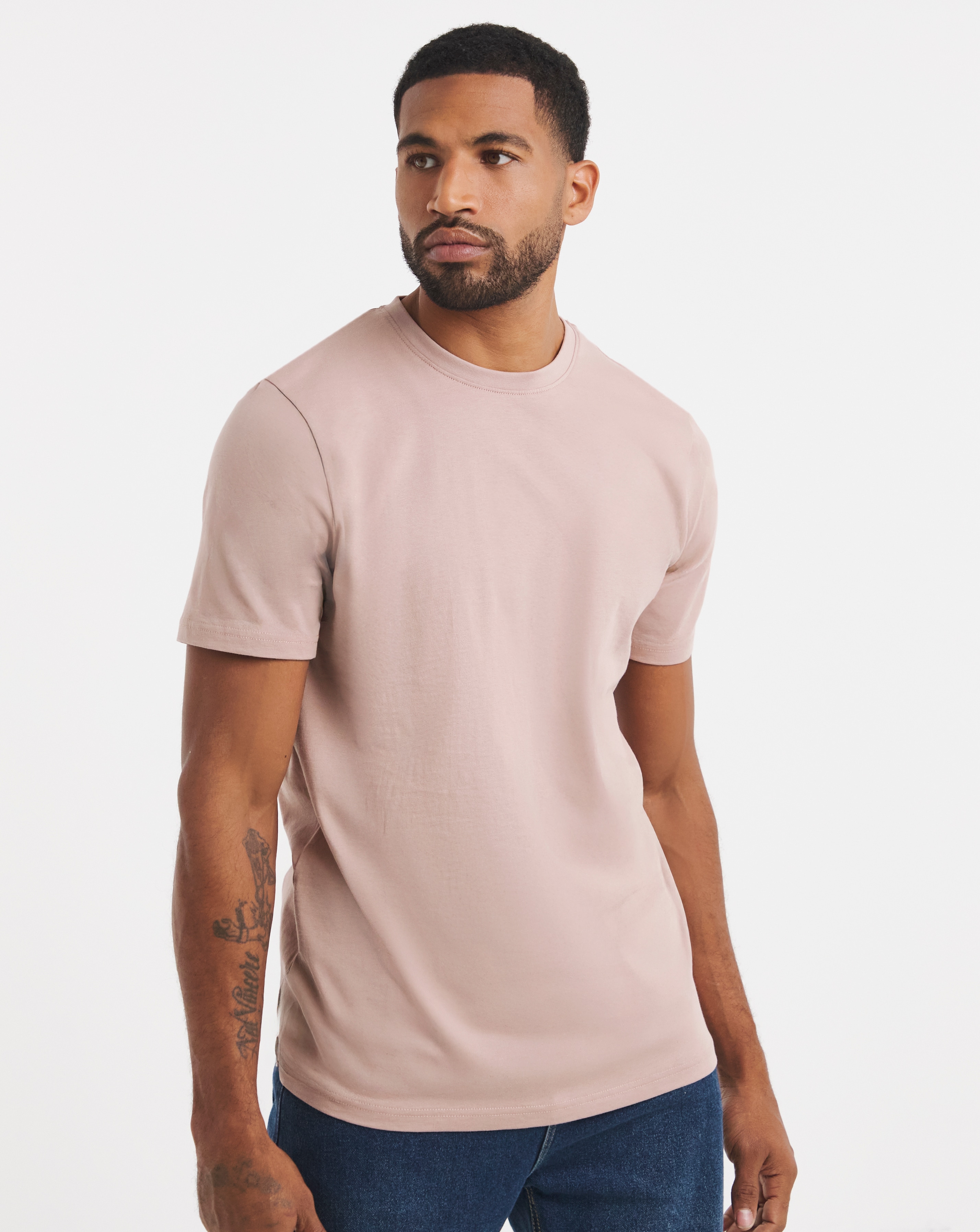Crew Neck T-Shirt Long - Pink