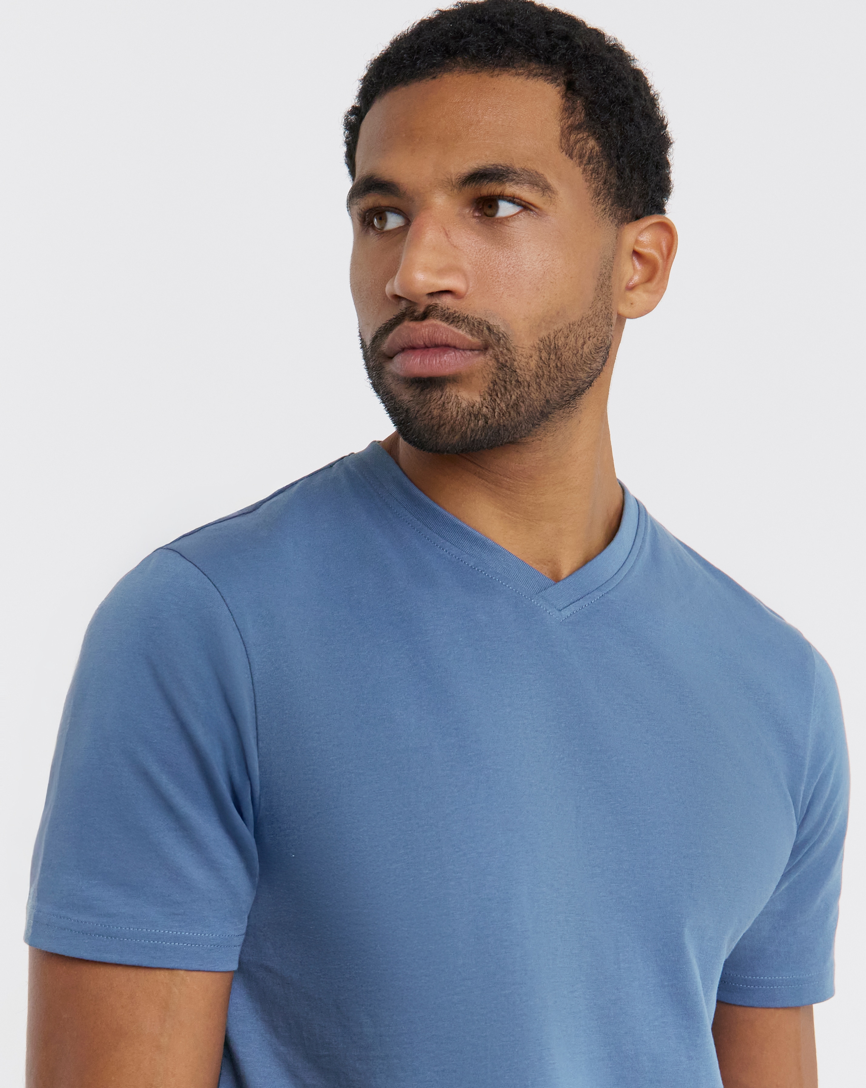 New In - Pure Cotton V Neck T-Shirt Long