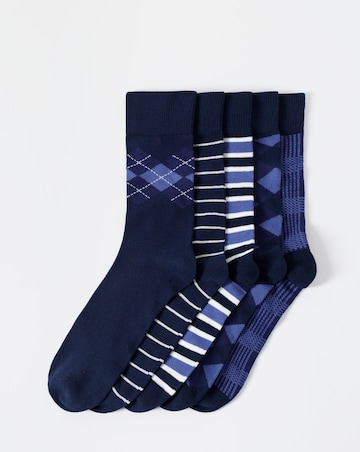 5 Pack Argyle Mix Ankle Socks