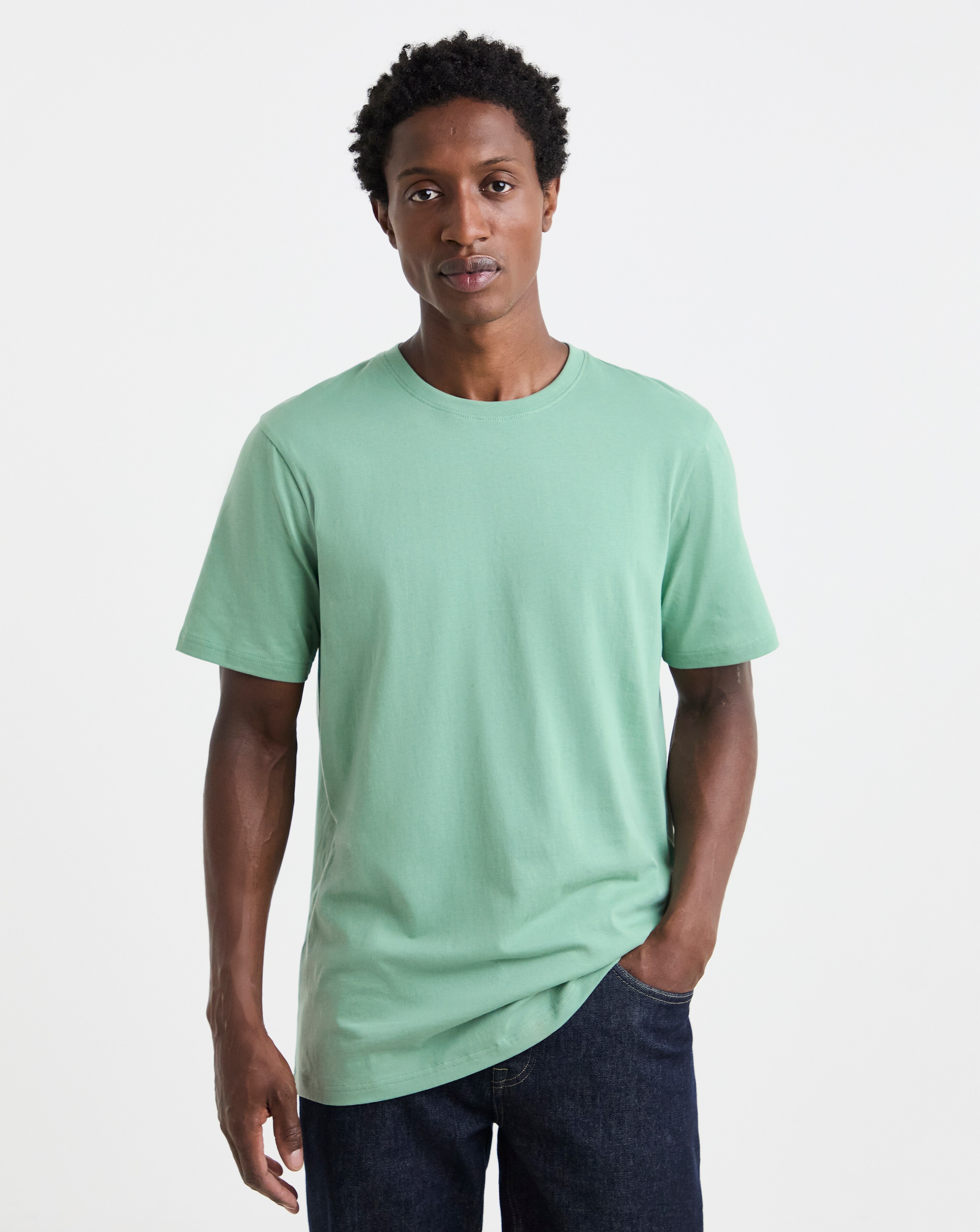Pure Cotton Crew Neck T-shirt Long