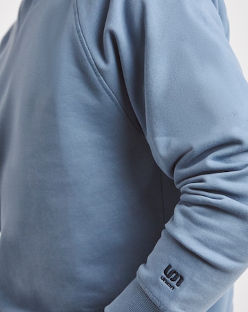 Union Garment Dyed Raglan Crew Neck Sweatshirt-Blue