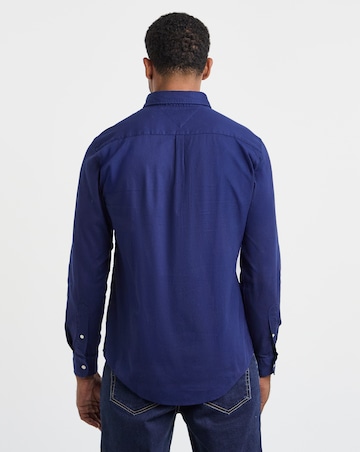 Tommy Hilfiger Long Sleeve Dobby Shirt - Navy