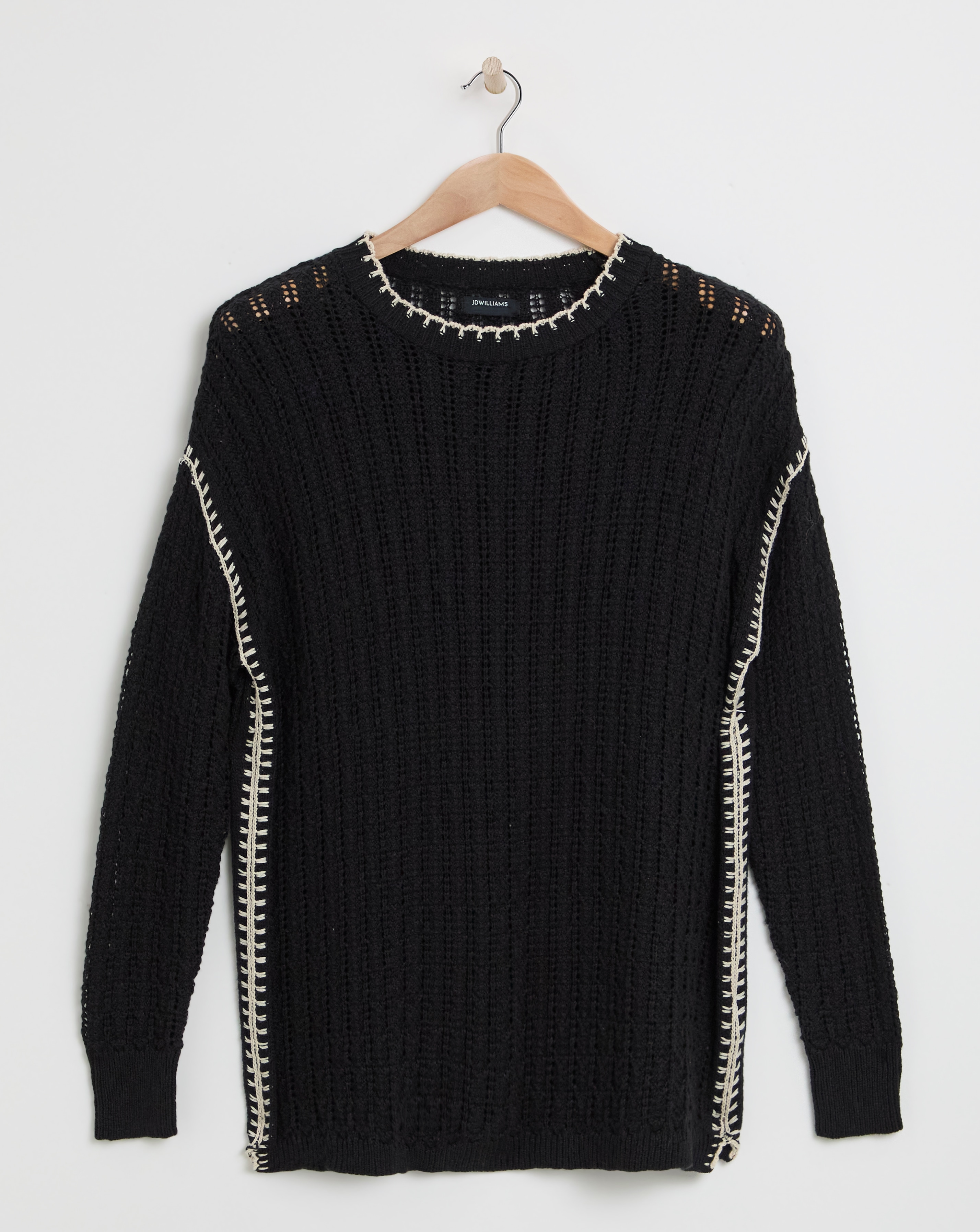 Crew Neck Stitch Detail Jumper
