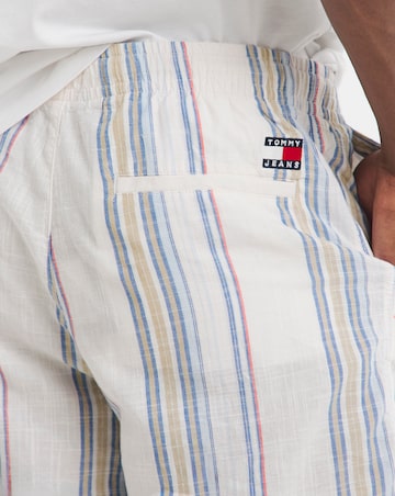 Tommy Jeans Slub Beach Short - White Stripe