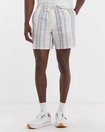 Tommy Jeans Slub Beach Short - White Stripe