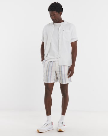 Tommy Jeans Slub Beach Short - White Stripe