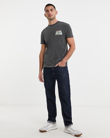 Tommy Jeans Cabana Back Print T-Shirt in Black