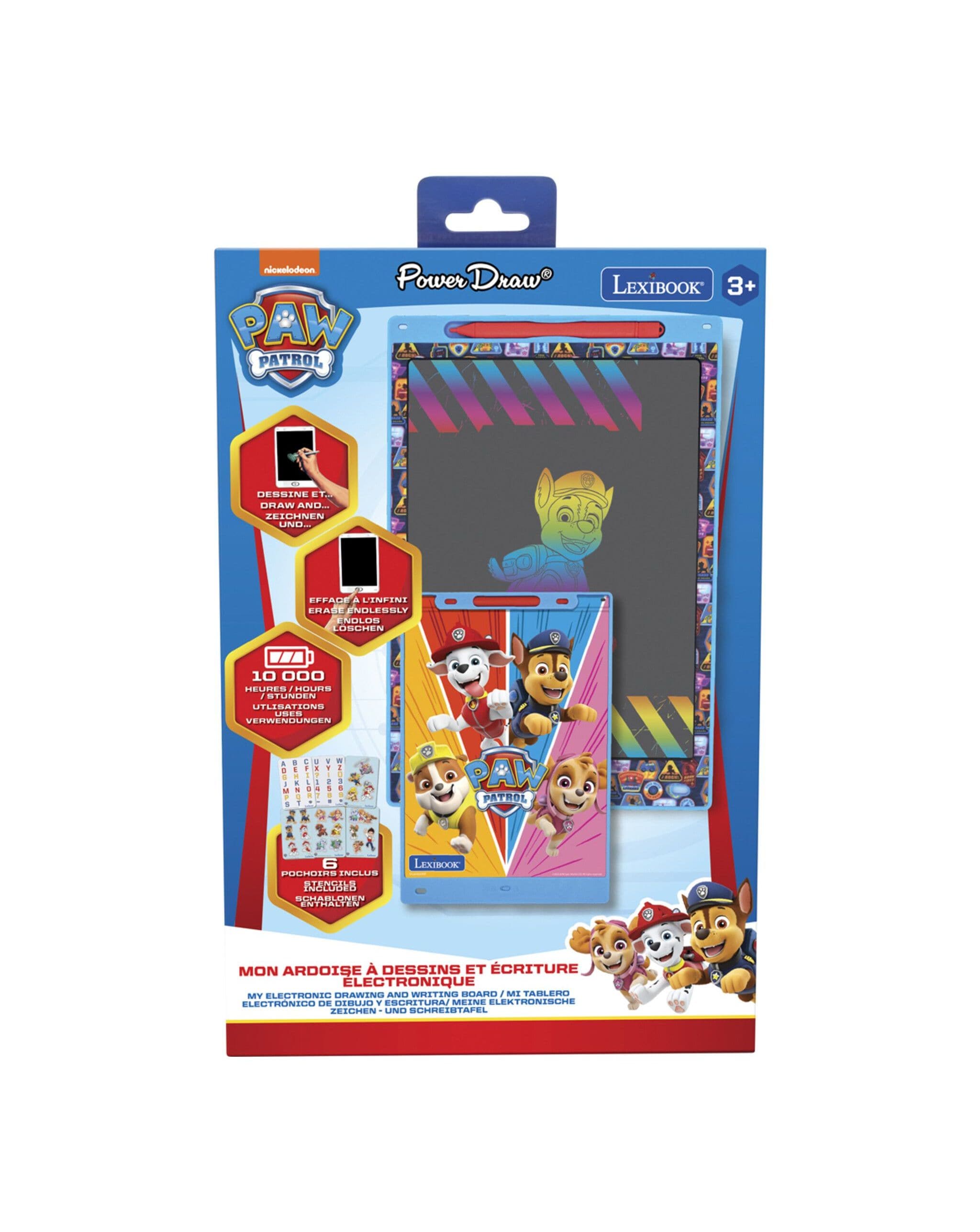 Paw Patrol 11''  multicolor learning drawing E-ink tablet with stencils