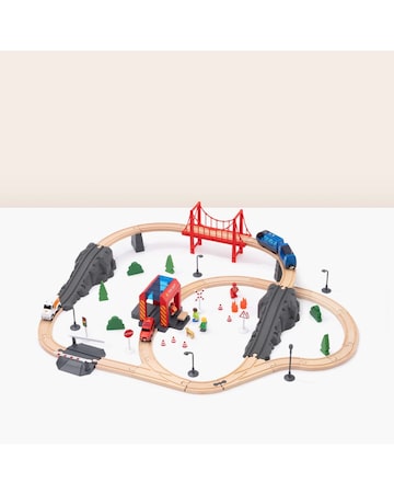 Wooden Fire Rescue Train Set