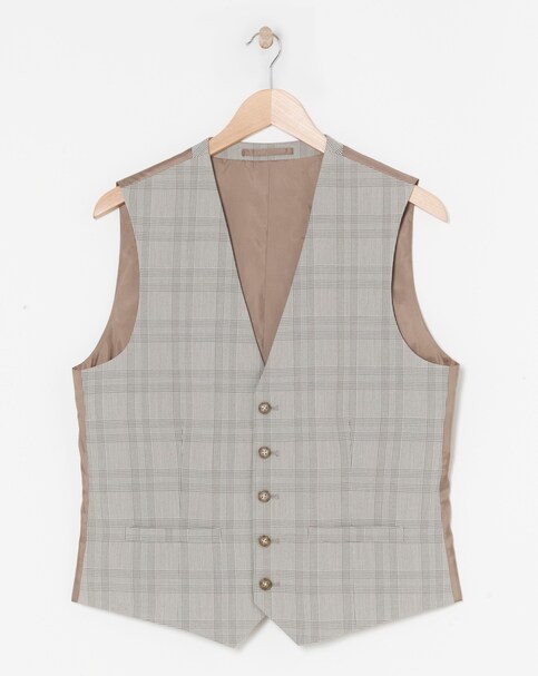 Tailored Check Suit Waistcoat