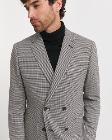 Double Breasted Puppytooth Blazer