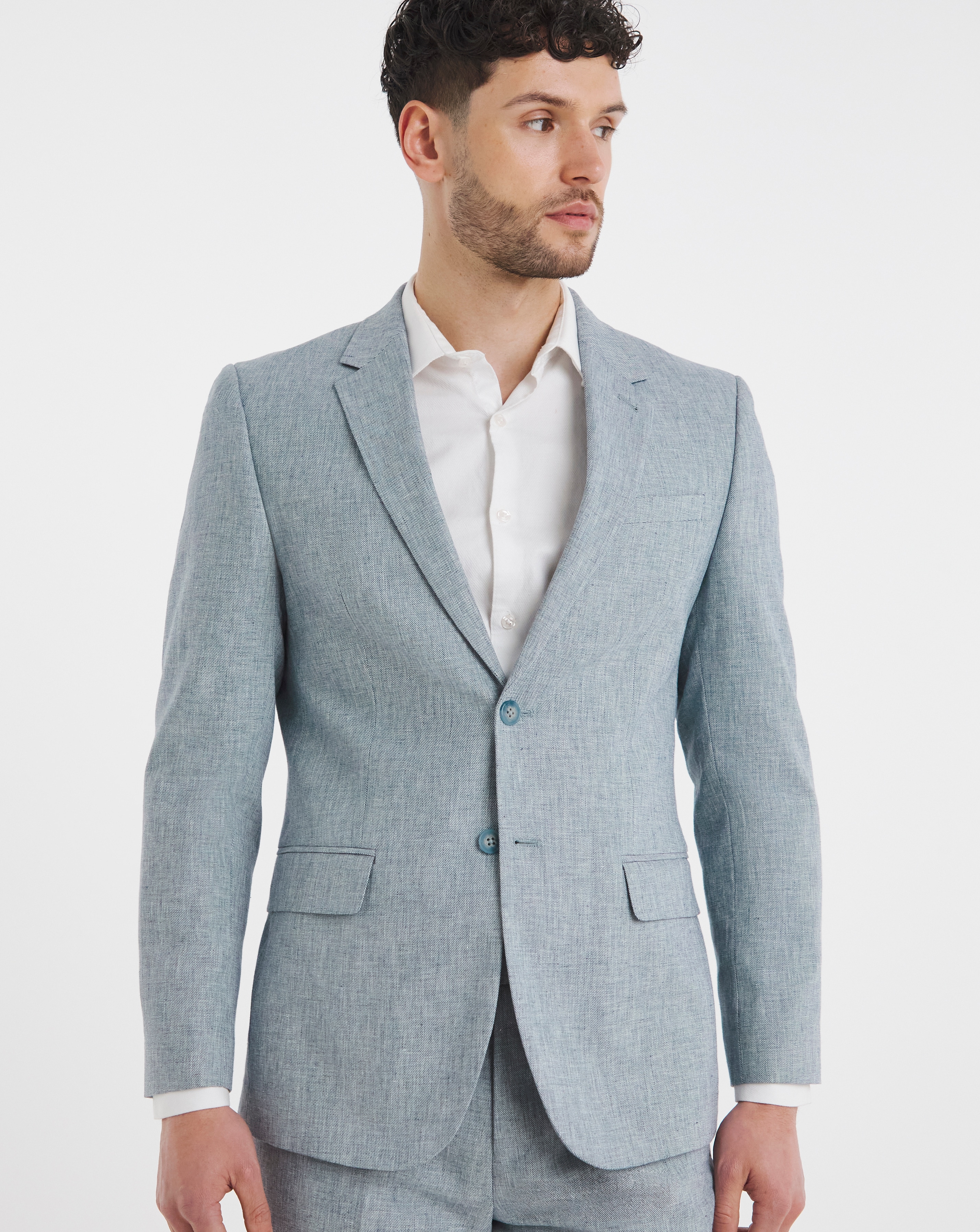 Linen Blend Suit Jacket