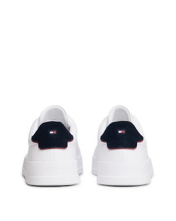 Tommy Hilfiger Court Leather Trainer - White/Navy