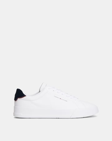 Tommy Hilfiger Court Leather Trainer - White/Navy