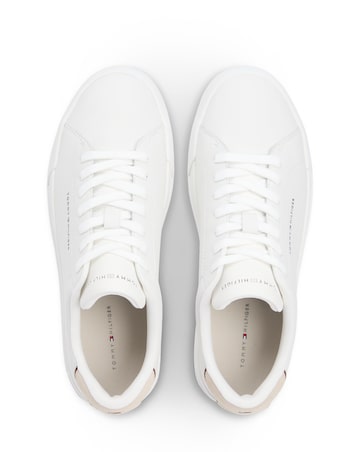 Tommy Hilfiger Court Leather Trainer - Ecru/Beige