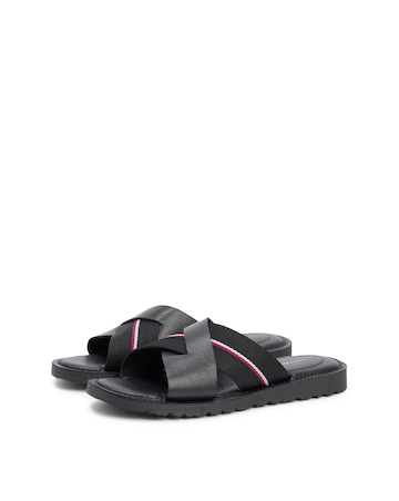 Tommy Hilfiger Leather Sandal - Black
