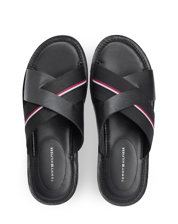 Tommy Hilfiger Leather Sandal - Black