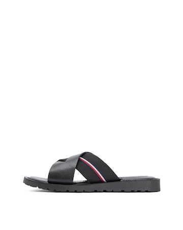 Tommy Hilfiger Leather Sandal - Black