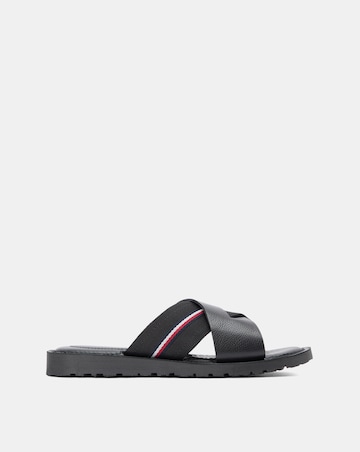 Tommy Hilfiger Leather Sandal - Black