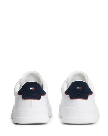 Tommy Hilfiger Court Leather Trainers - White/Navy
