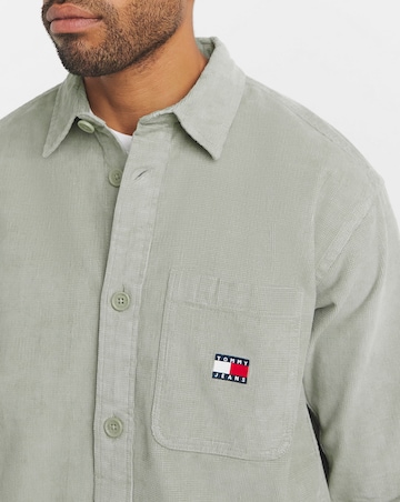 Tommy Jeans Cord Overshirt - Sage