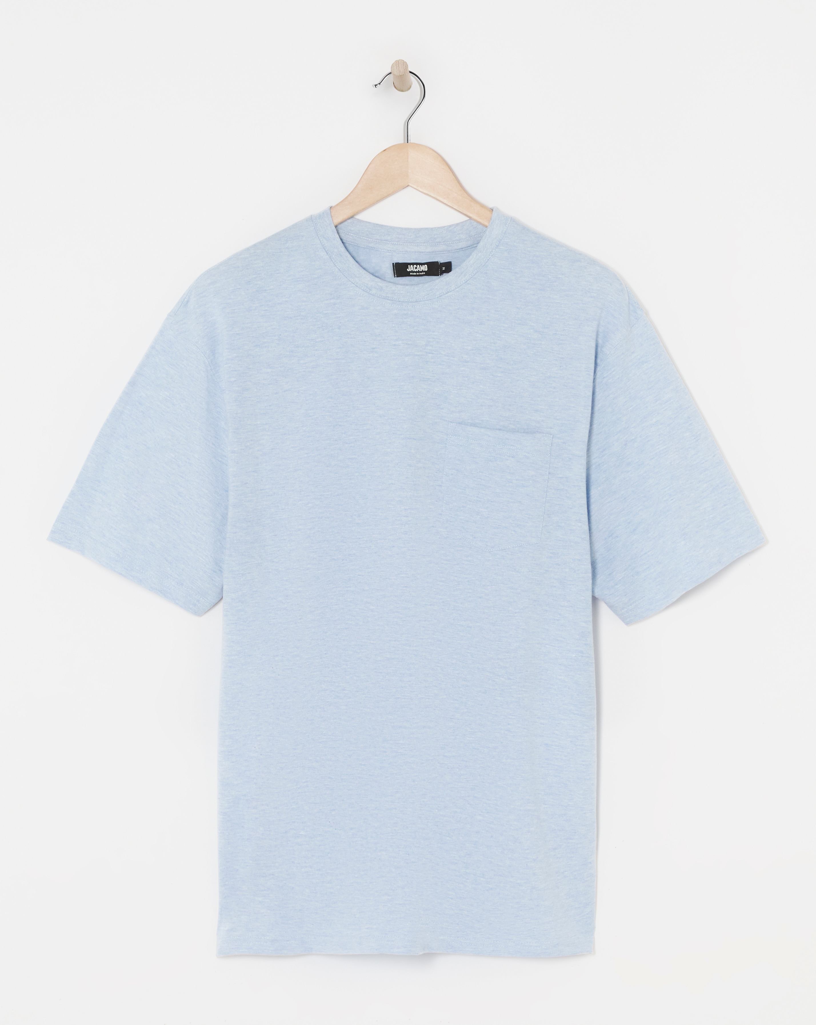 Relaxed Fit Marl Pocket T-Shirt